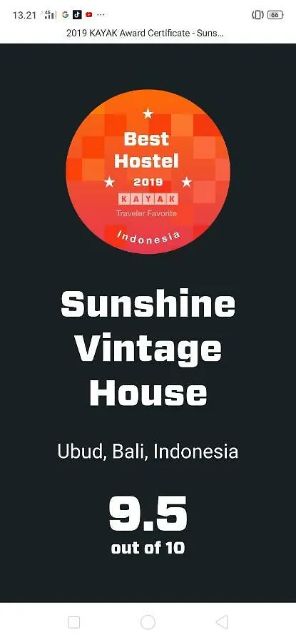 Sunshine Vintage House Hostel Ubud  Indonesia